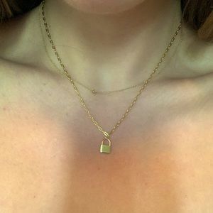 Gold plated Lock Necklace